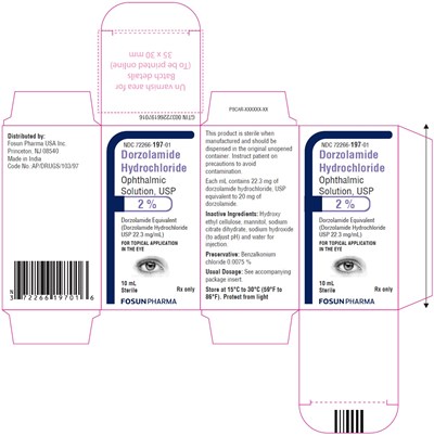 Dorzolamide Carton Label (Dorzolamide HCl Carton)